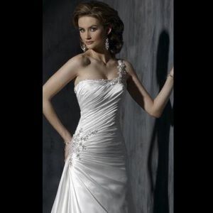 maggie sottero one shoulder wedding dress